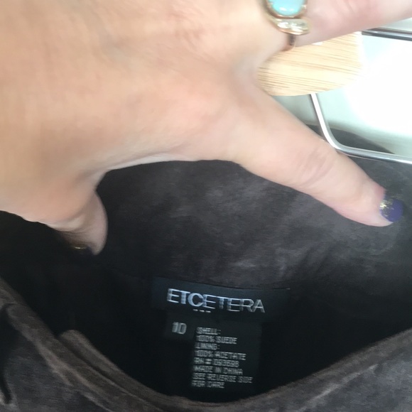 Genuine suede chocolate color pants. Size 10. - Picture 6 of 7